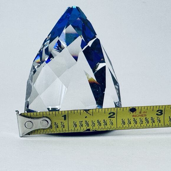 Swarovski Silver Crystal Berm Blue Art 7452 NR 060 Cone Paperweight Original Box - Picture 6 of 8